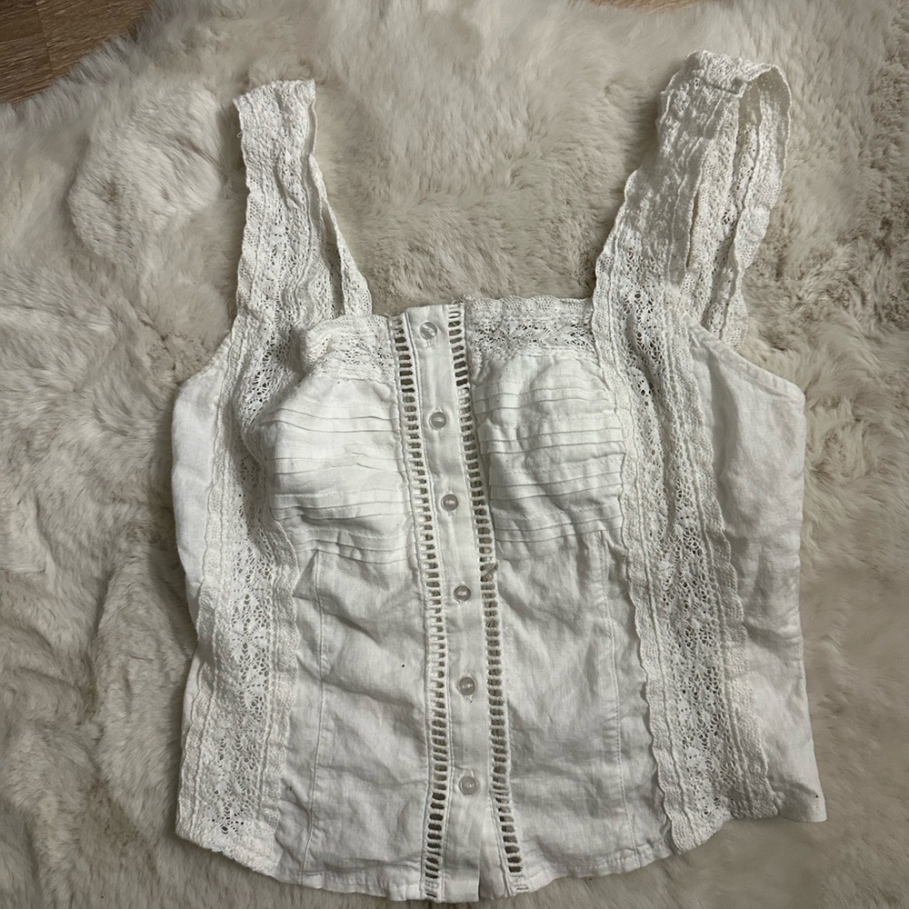 Free People prairie style corset top! Like new!